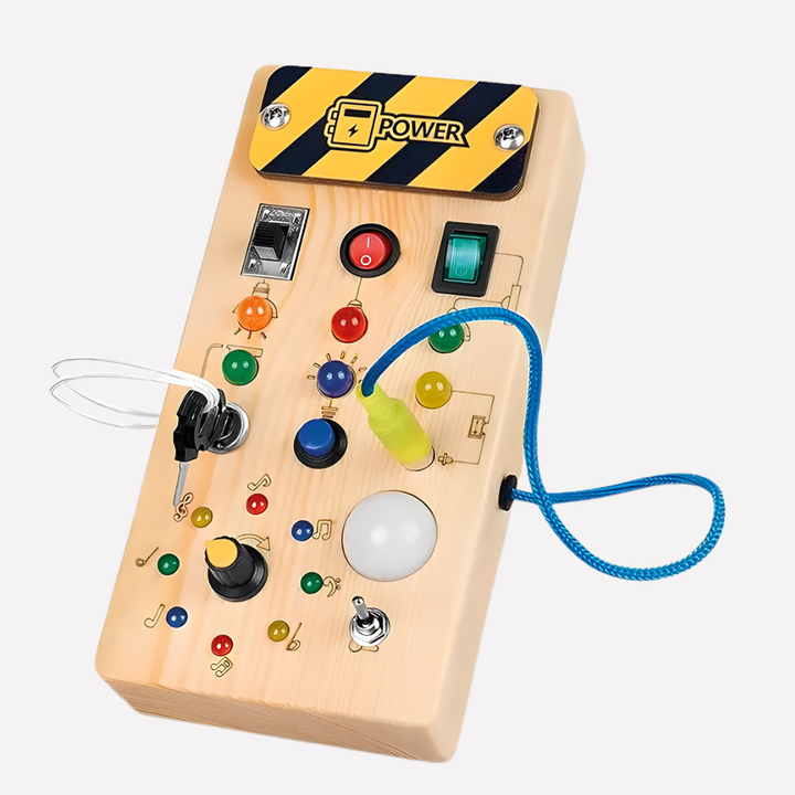 Montessori Busy Board with LED Lights