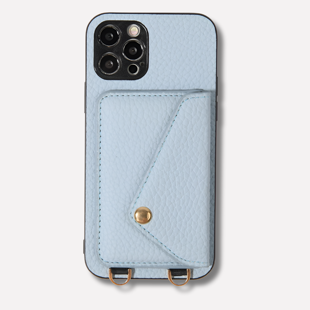 Leather Crossbody Phone Case – With Lanyard and Built-In Card Holder