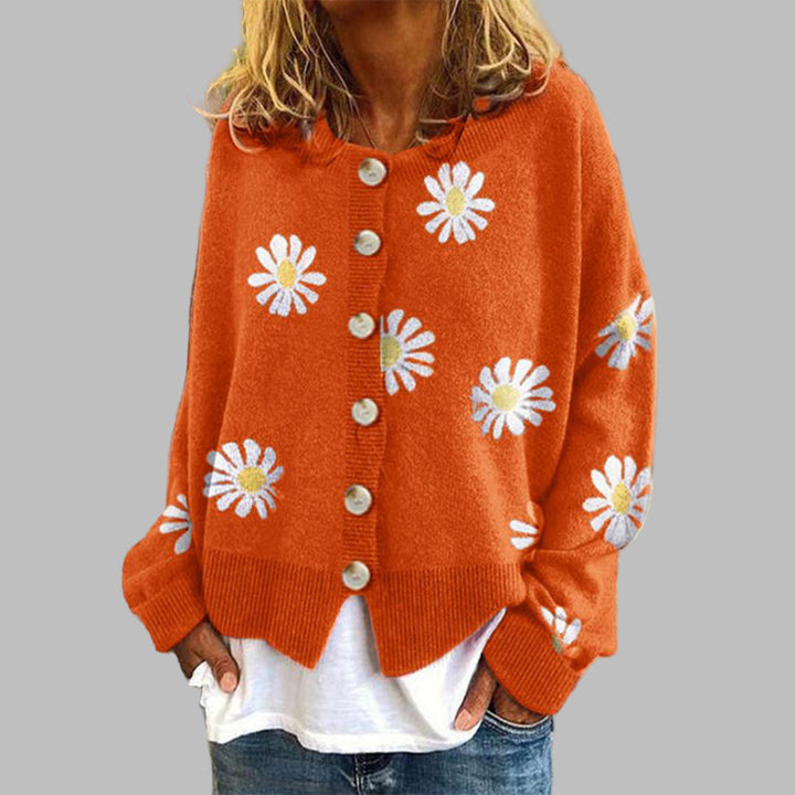 Floral Knit Sweater for Women