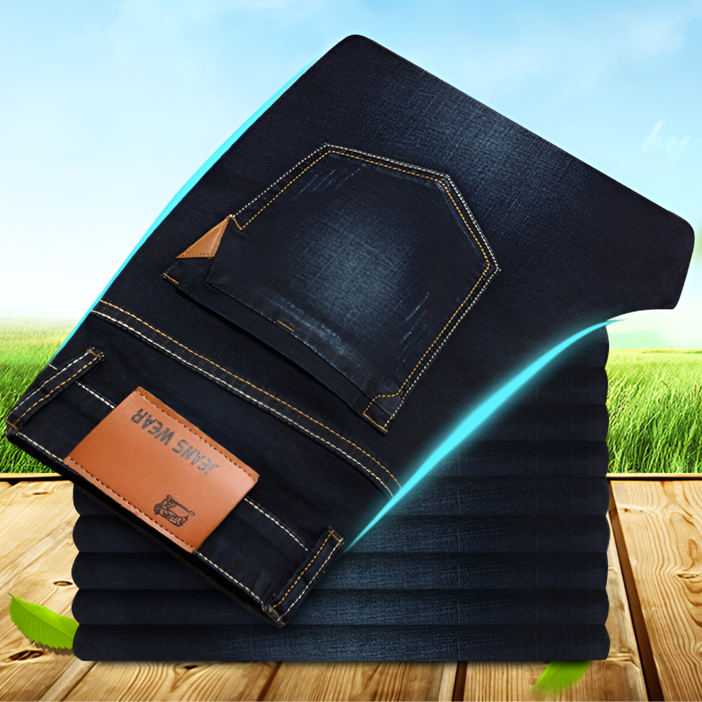 Men's Straight Leg Jeans - Durable Denim