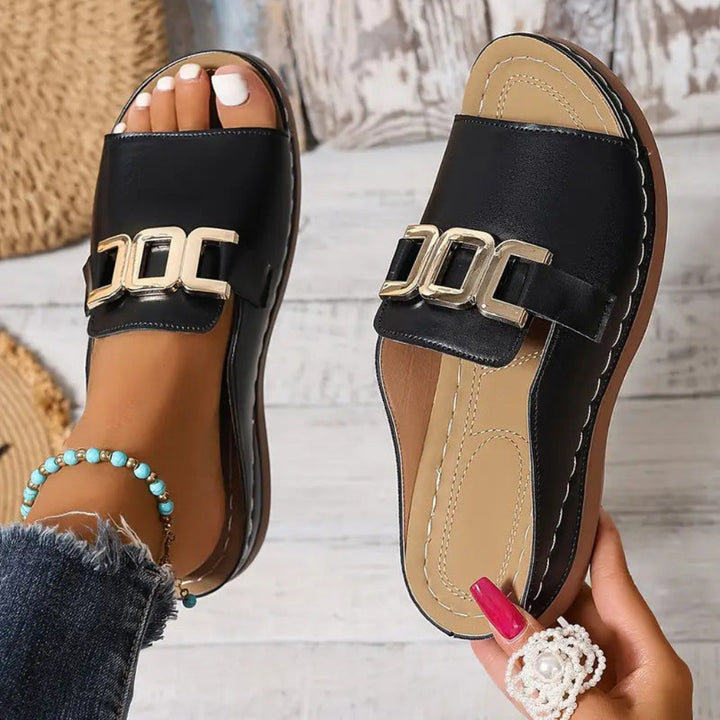 Cushioned Insole Open Toe Wedge Sandals