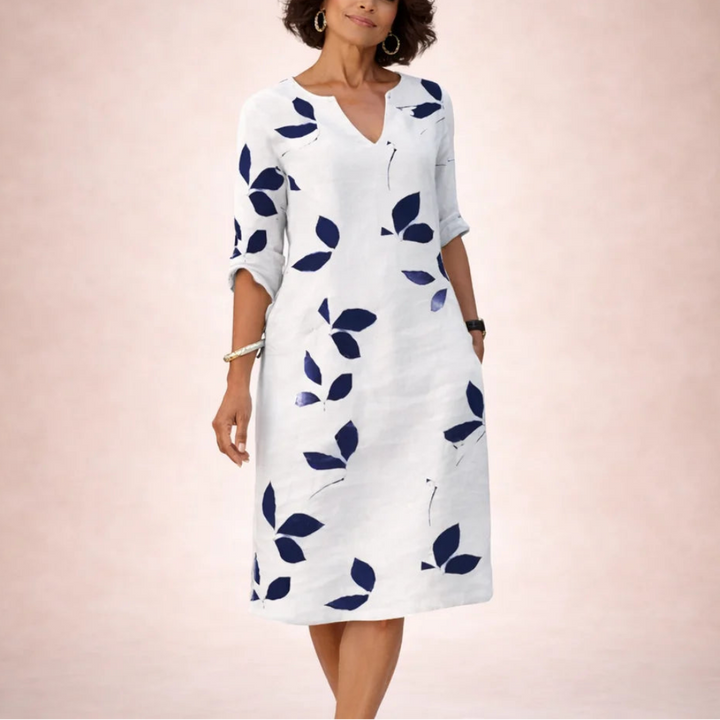 Alessia Vintage‑Style V‑Neck Summer Dress for Women