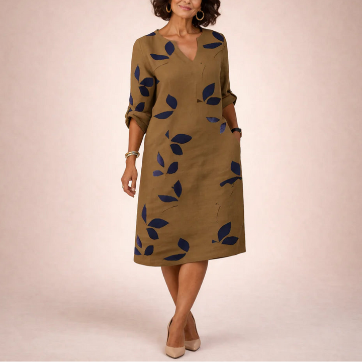 Alessia Vintage‑Style V‑Neck Summer Dress for Women
