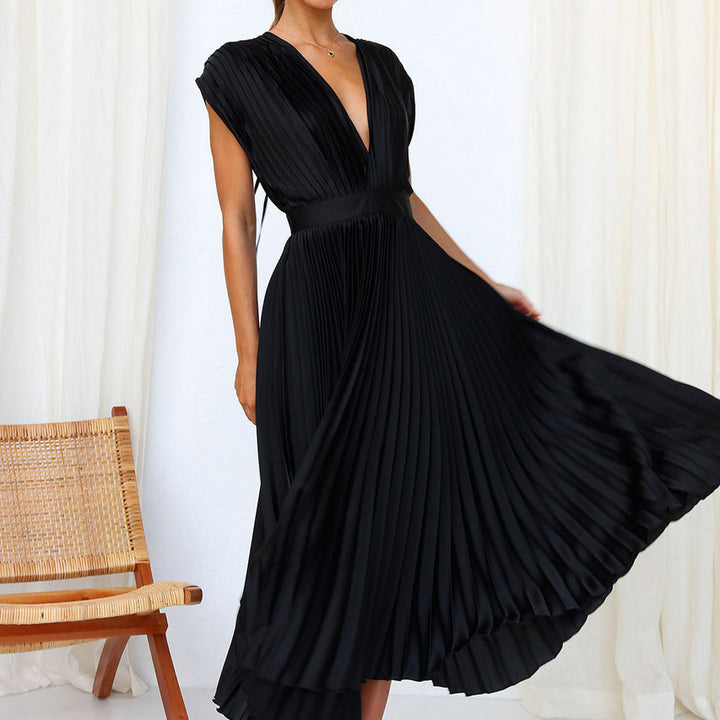 Casimir – Women's Elegant V-Neck Dress | Sleeveless